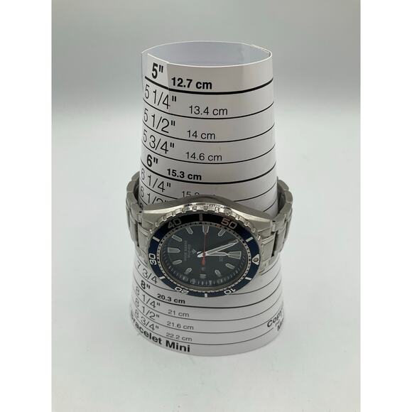 Citizen Eco Drive Driver 200m Men's Watch, about 44mm- Silver/Blue - Picture 5 of 8